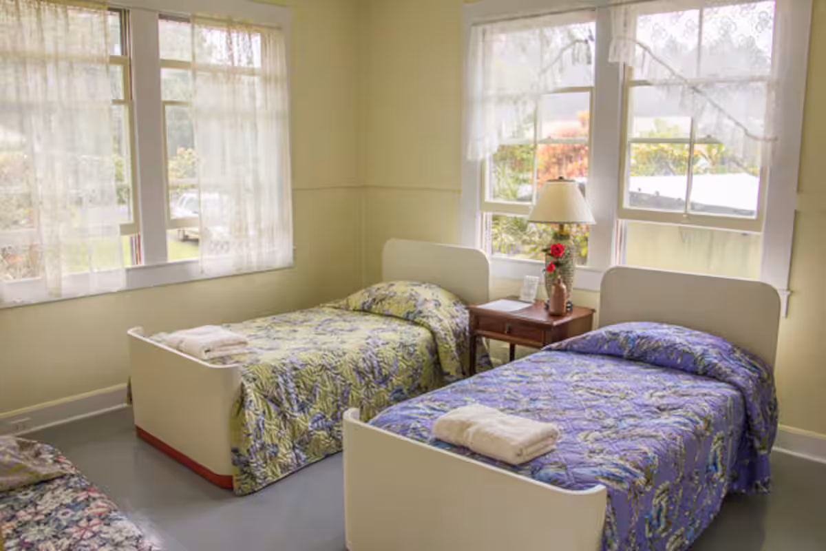 Comfortable bedroom with natural lighting