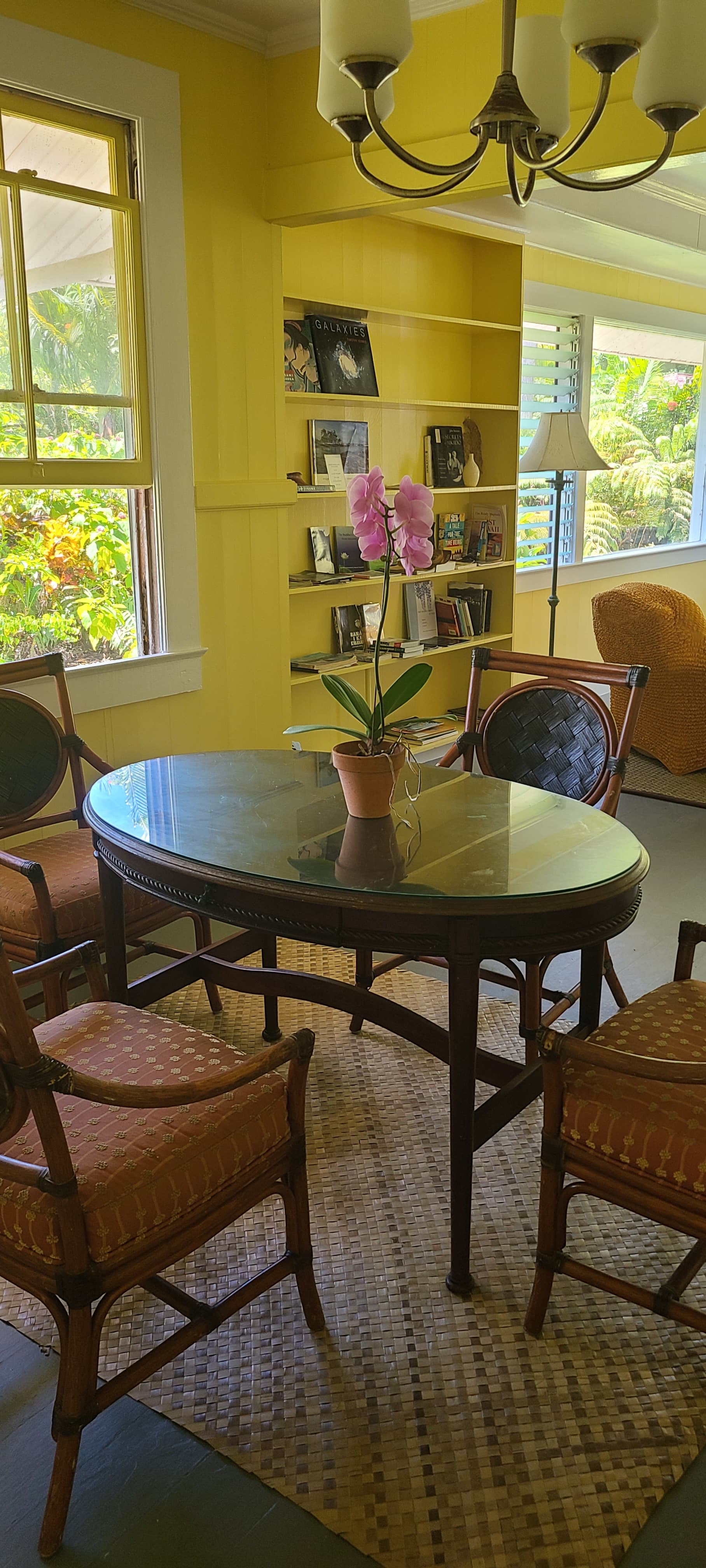 Dining area with elegant table setting